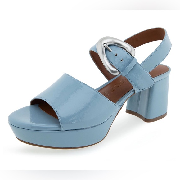 AEROSOLES Light Blue Heeled Sandals - Picture 3 of 5